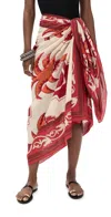 Johanna Ortiz Mexicas Tropical Equestrian Sarong In Red