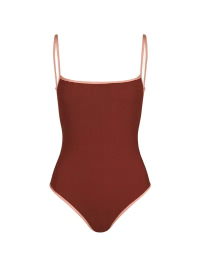 Johanna Ortiz Tropical Gaucha Swimsuit In Brown