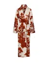 Johanna Ortiz Unmooring Tie-detailed Printed Satin-jacquard Midi Wrap Dress In Beige