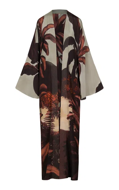 Johanna Ortiz Tropical Wonderland Printed Silk Duster In Multi