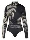 Johanna Ortiz Truly Tropical Long-sleeve Bodysuit In Black