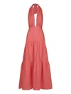 Johanna Ortiz Twilight Tiered Maxi Dress In Pink