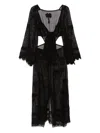 Johanna Ortiz Under The Sea Midi Dress In Black