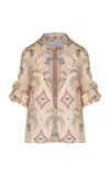 Johanna Ortiz Unfolded Moment Printed Linen Blazer