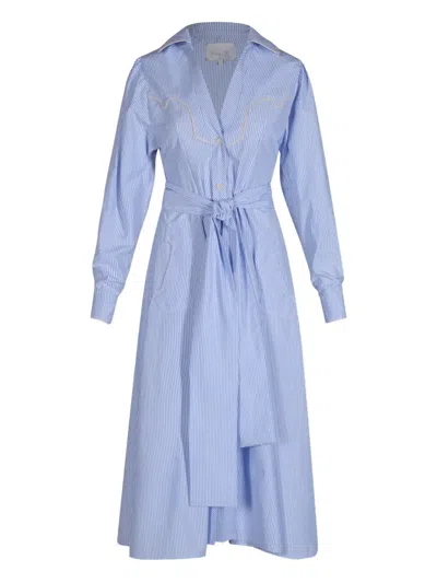 JOHANNA ORTIZ VELA DE CRUZ STRIPED MIDI DRESS