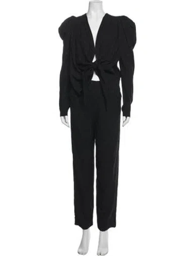 Pre-owned Johanna Ortiz V-neck Jumpsuit In Blue