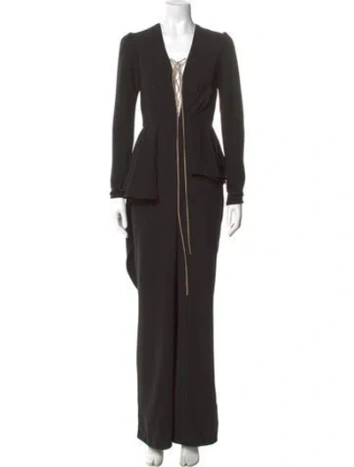 Pre-owned Johanna Ortiz V-neck Jumpsuit In Multi