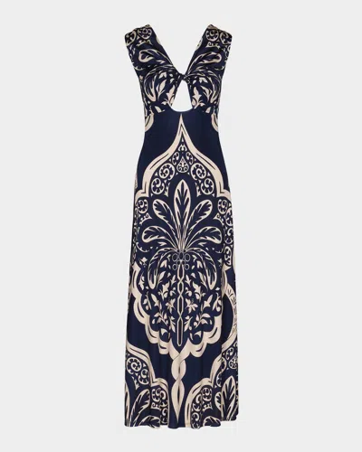 JOHANNA ORTIZ VOYAGE REVERSIBLE TWIST-FRONT CUT-OUT MAXI DRESS