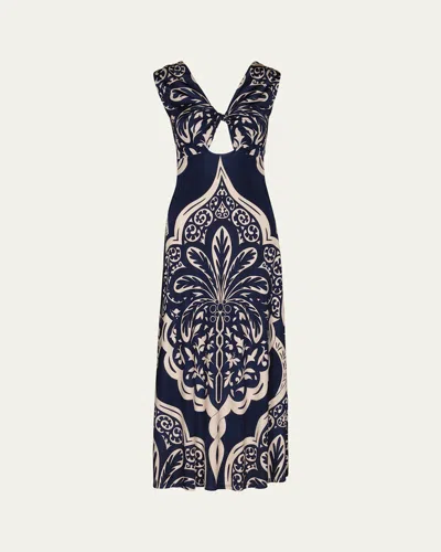 JOHANNA ORTIZ VOYAGE REVERSIBLE TWIST-FRONT CUT-OUT MAXI DRESS
