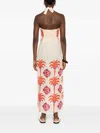 Johanna Ortiz Linen Water Adventure Midi Dress In Orange