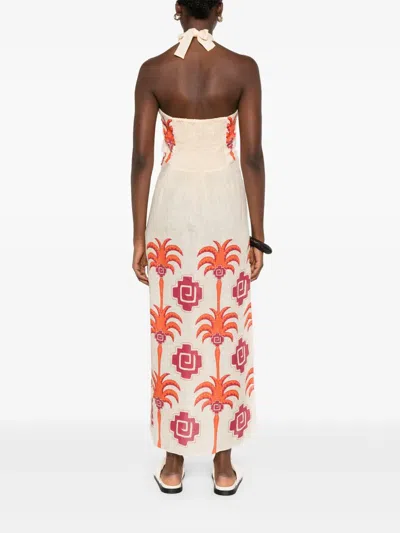 Johanna Ortiz Water Adventure Maxi Dress In Neutral