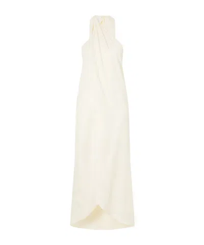 Johanna Ortiz Silent Water Satin-jacquard Tunic In White
