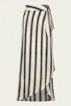 Johanna Ortiz Linen Waves Of Destiny Wrap Skirt