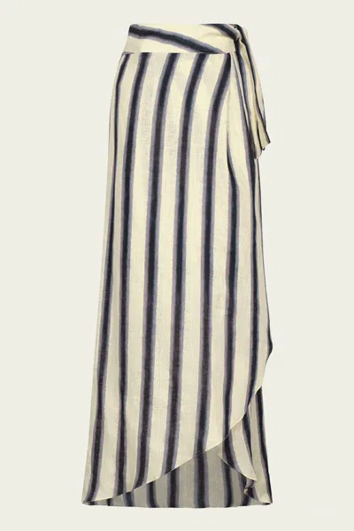 JOHANNA ORTIZ WAVES OF DESTINY SKIRT IN SWIM TIE DYE LINES