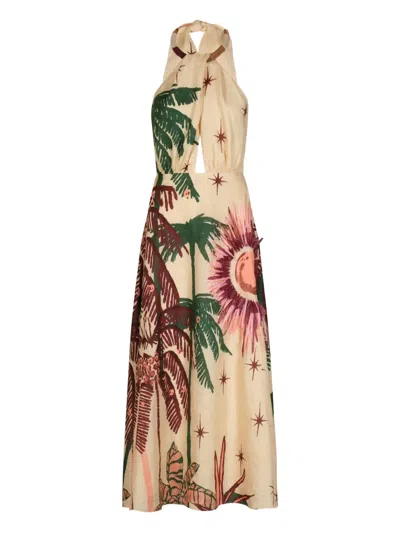 Johanna Ortiz Western Elements Floral Maxi Dress In Multi