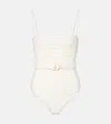 Johanna Ortiz Whispering Tides Belted Swimsuit In White