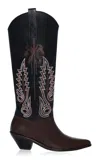 Johanna Ortiz Whispering Winds Leather Boots In Black