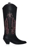 Johanna Ortiz Whispering Winds Leather Boots In Black