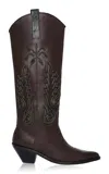 Johanna Ortiz Whispering Winds Leather Boots In Brown