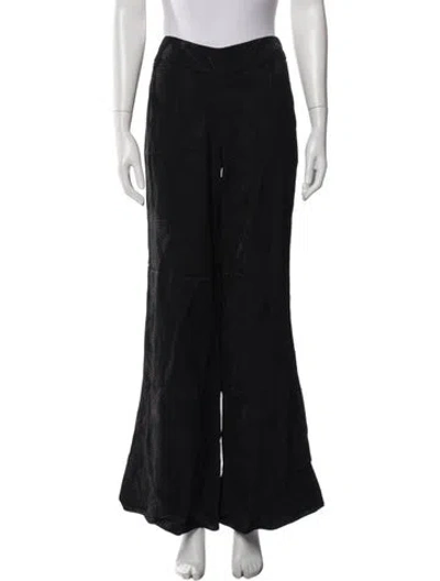 Pre-owned Johanna Ortiz Wide Leg Pants In Black