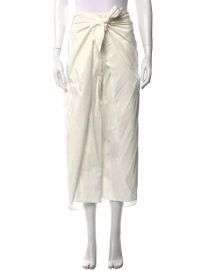 Pre-owned Johanna Ortiz Wide Leg Pants In Neutral