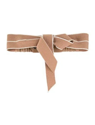 Pre-owned Johanna Ortiz Wide Waist Belt In Neutrals