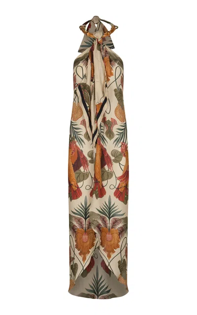Johanna Ortiz Wild Botanica Printed Silk-blend Top In Multi