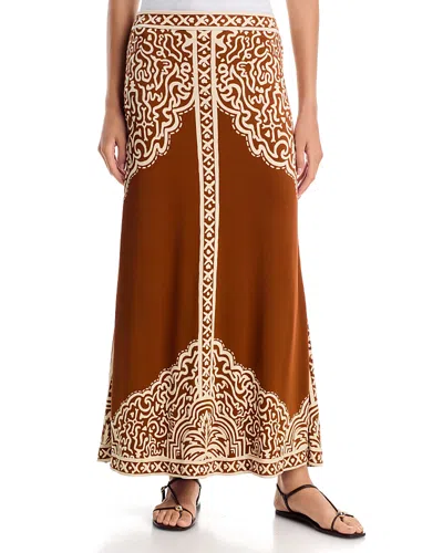 Johanna Ortiz Wild Frontiers Maxi Skirt In Brown