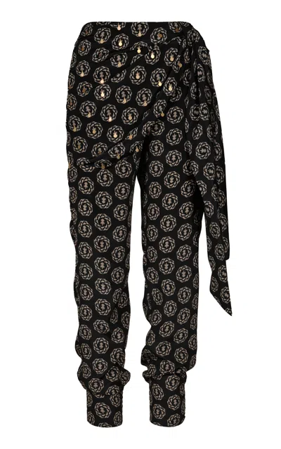 Johanna Ortiz Wild West Woman Silk Pants In Multi