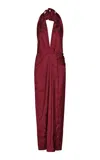 Johanna Ortiz Wildly Beautiful Maxi Dress In Burgundy
