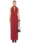 Johanna Ortiz Wildly Beautiful Maxi Dress In Burgundy