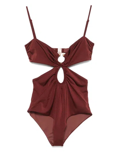 Johanna Ortiz Wine Sunny Days Swimsuit In Red