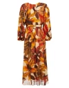 Johanna Ortiz Woman Midi Dress Beige Size 4 Viscose In Beige