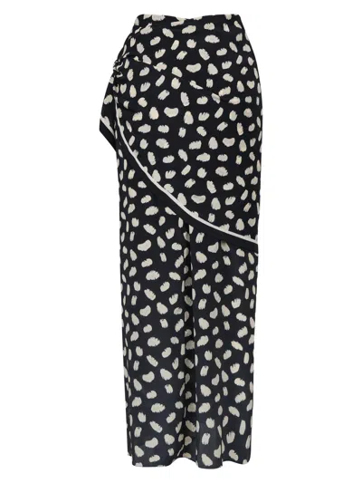Johanna Ortiz Women's Captivation Silk Midi Skirt In Black