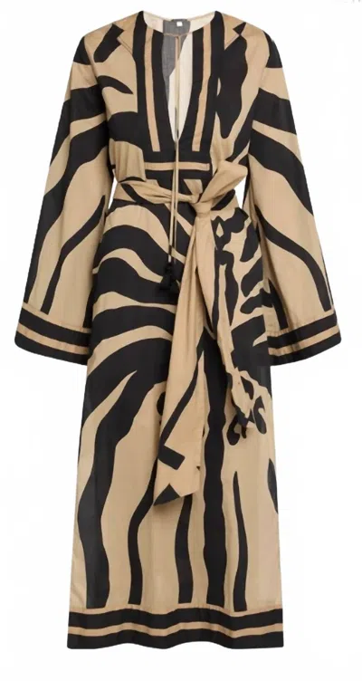 Johanna Ortiz Women's Cruiser Tunic Dress In Black/sand In Brown