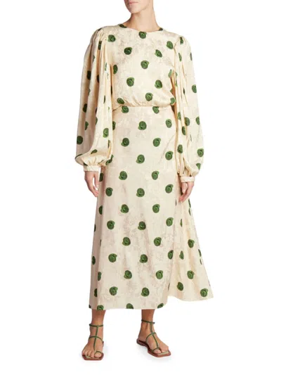 Johanna Ortiz Women's Linda Printed Twisted Midi Dress In Neutral
