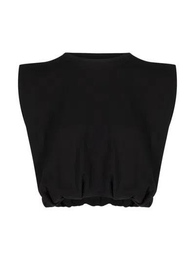 Johanna Ortiz Muraya Sleeveless Cotton Tee In Black