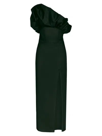 Johanna Ortiz Women's Noche Habanera One-shoulder Maxi Dress In Black