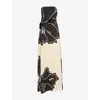 Johanna Ortiz Simbologia Floral Dress In Black/ecru