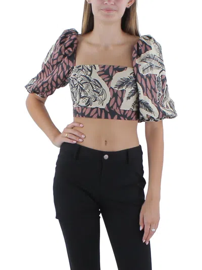 JOHANNA ORTIZ WOMENS COTTON PUFF SLEEVE CROPPED