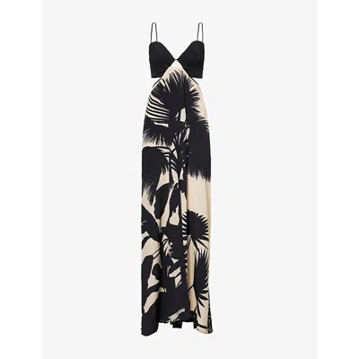 Johanna Ortiz Womens Tropical Exuberance Fascination Of The East Shoulder-straps Silk Maxi Dress