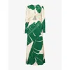 Johanna Ortiz Into The Wild Knotted Maxi Dress In Palm Shadows