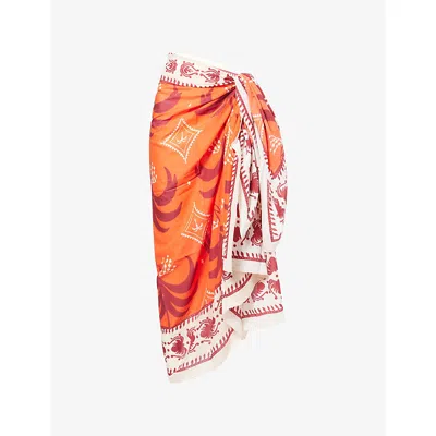 Johanna Ortiz Womens  Dance Of Pareo Printed Cotton-poplin Cover-up In Multi