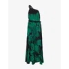 Johanna Ortiz Womens Exceptional Joy One-shoulder Silk Maxi Dress Tropical Exuberance