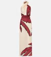 Johanna Ortiz Wonders Of The Sea Halter Linen Maxi Dress In Neutrals