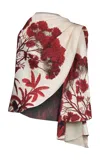 Johanna Ortiz Wool-silk Ocean Of Secrets Cape In White