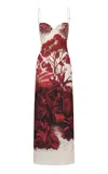 Johanna Ortiz Wool-silk Plentiful Qualities Maxi Dress In Burgundy