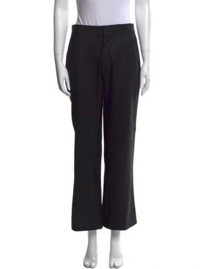 Pre-owned Johanna Ortiz Wool Wide Leg Pants In Black