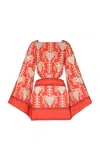 Johanna Ortiz Words Of Wisdom Printed Cotton Mini Dress