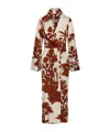 Johanna Ortiz Unmooring Tie-detailed Printed Satin-jacquard Midi Wrap Dress In Nude